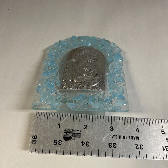 Murano Art Deco Collection Art Glass Virgin Mary Madonna & Child Christianity - Picture 8 of 9